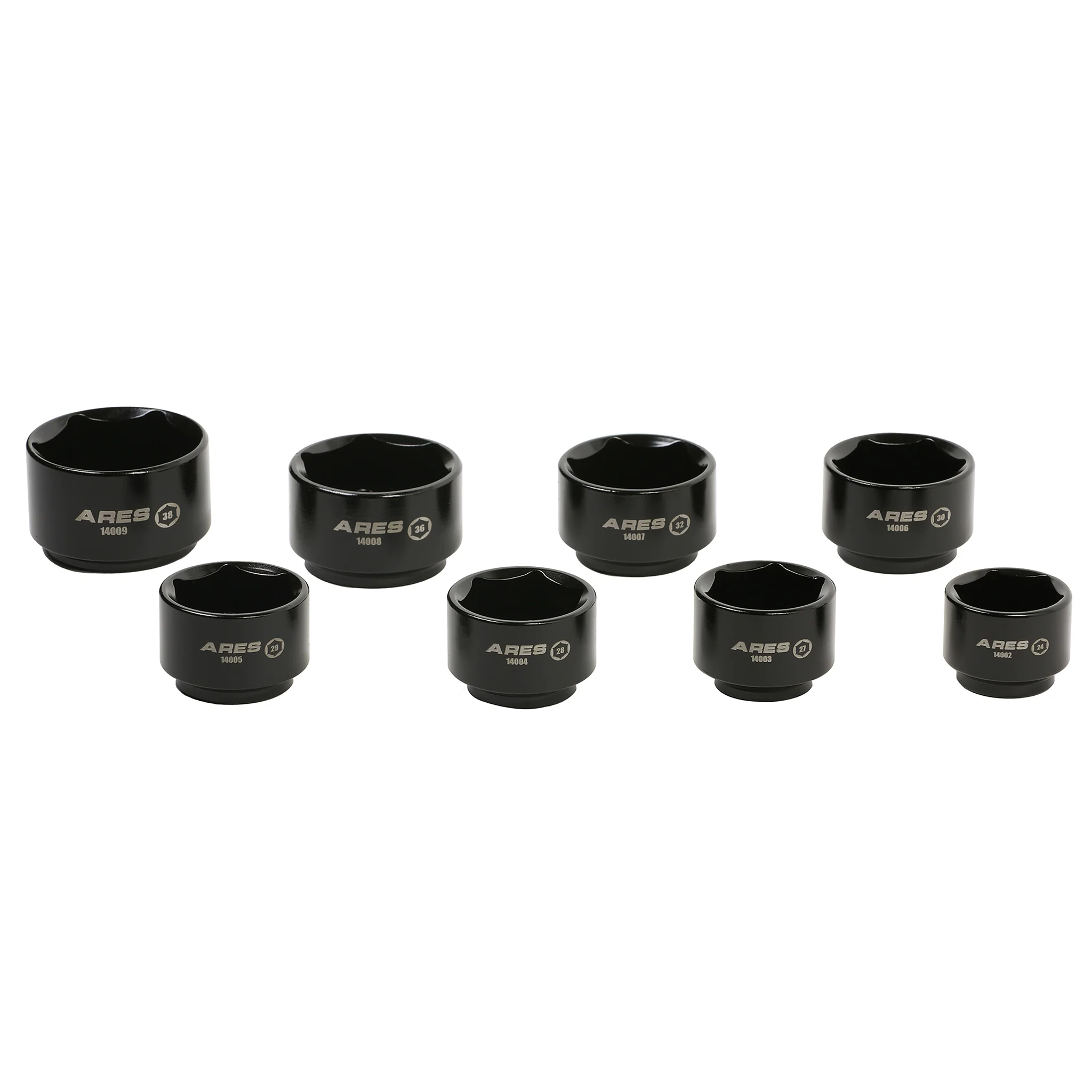 ARES 14001 - 8-Piece 3/8-Inch Drive Low Profile Fuel and Oil Filter Socket Set - Image 4