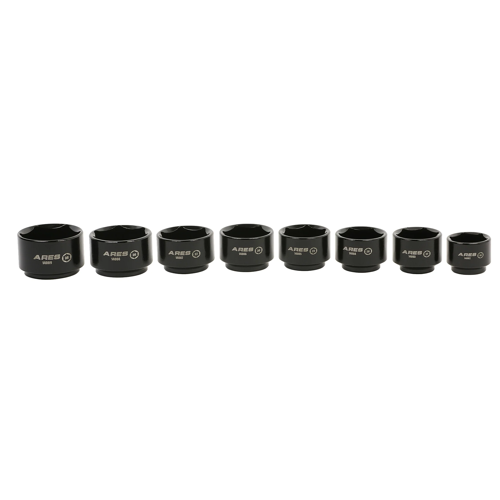ARES 14001 - 8-Piece 3/8-Inch Drive Low Profile Fuel and Oil Filter Socket Set - Image 7