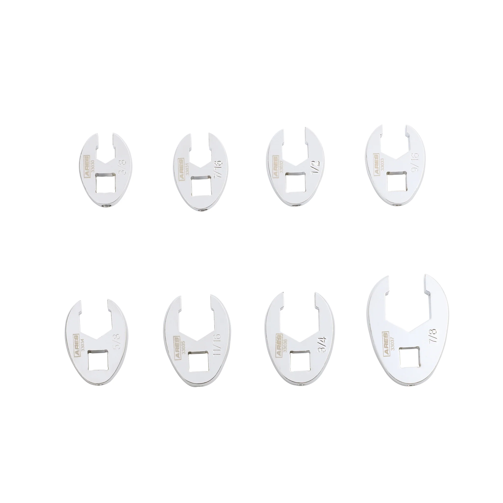 ARES 33011 - 8-Piece SAE Flare Nut Crowfoot Wrench Set - Image 4