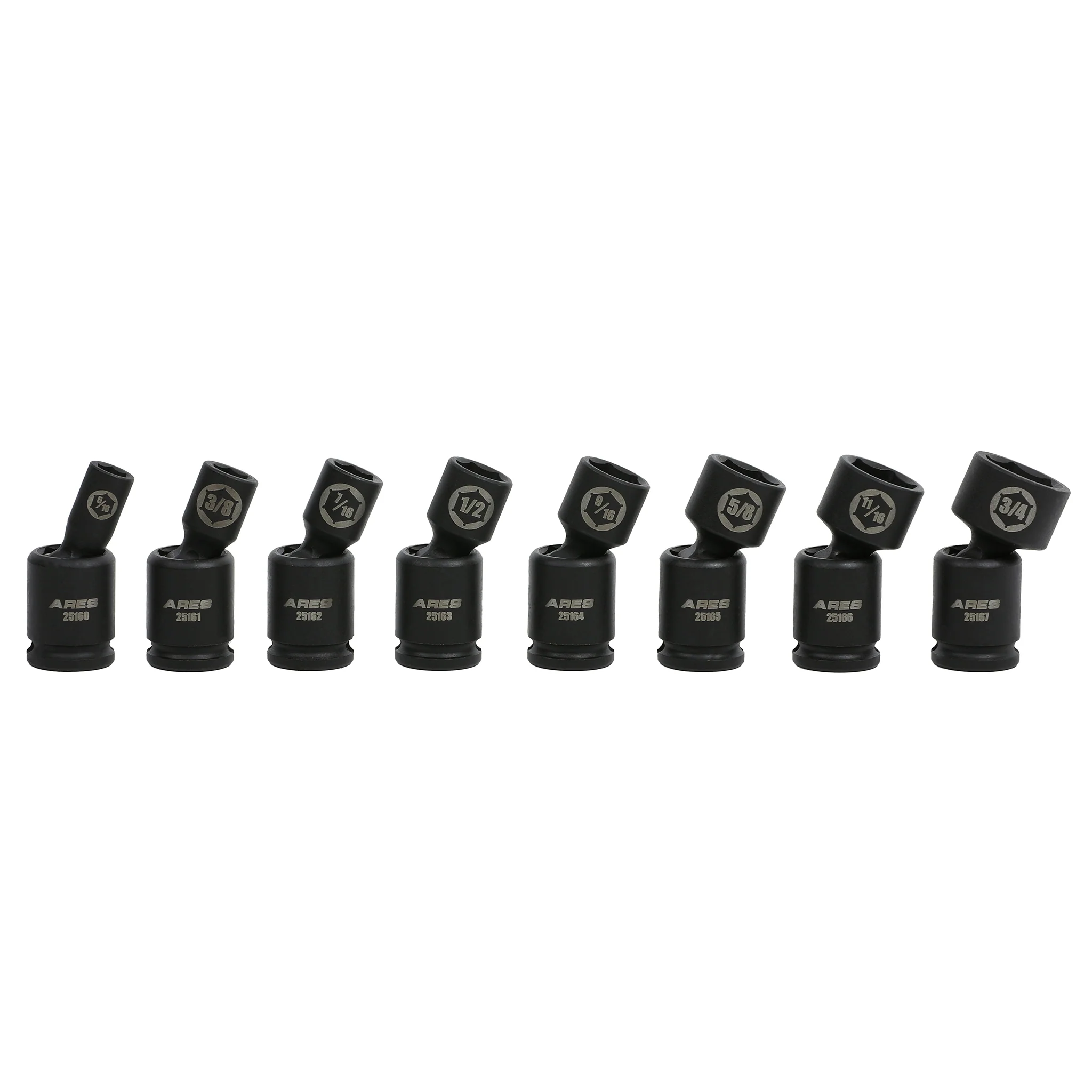 ARES 25159 - 8-Piece SAE Pinless Universal Swivel Impact Socket Set - Image 4