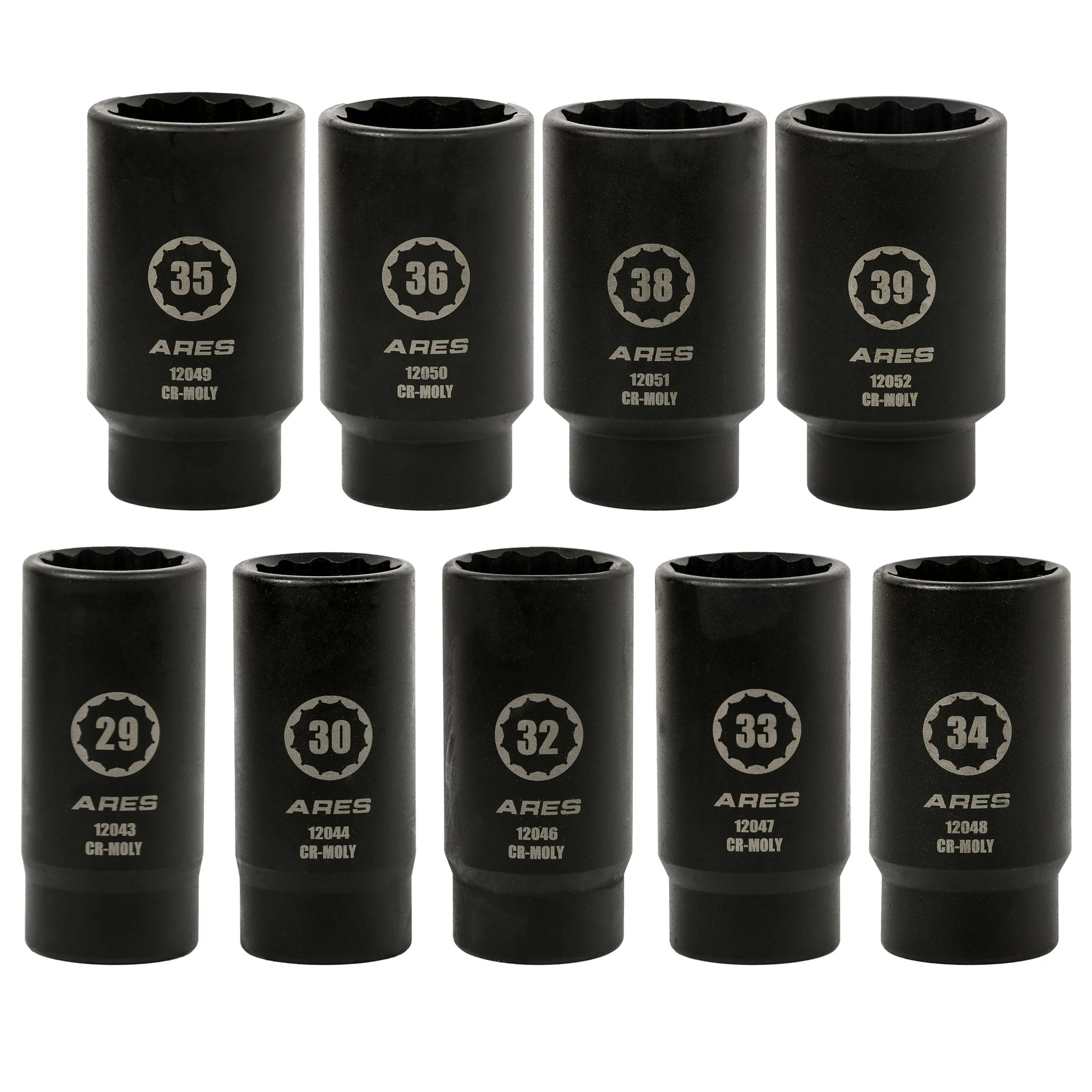 ARES 12066 - 9-Piece Axle Nut Socket Set (12 Point) - Image 3