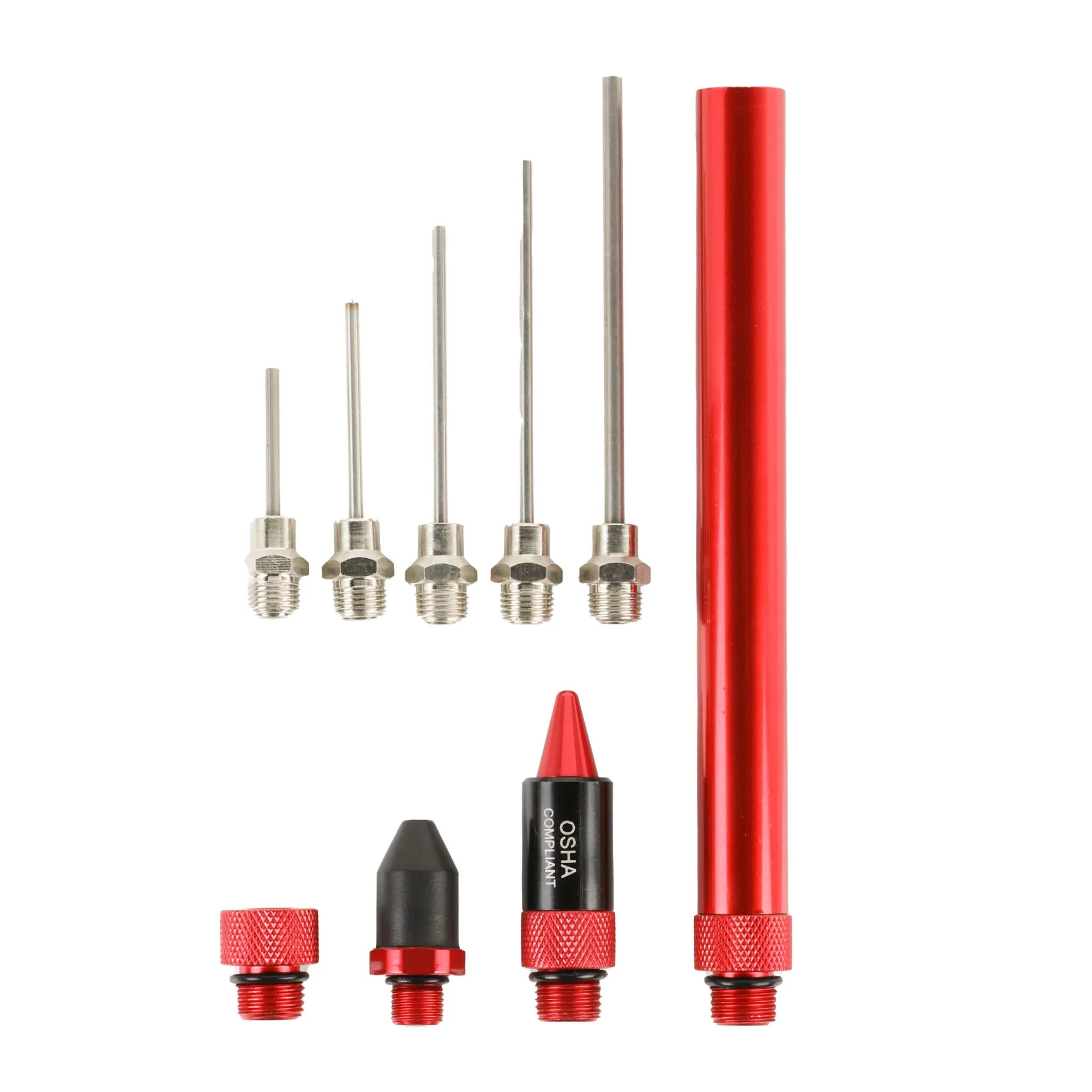 ARES 17008 - 9-Piece Air Blow Gun Needle Nozzle and Tips Accessory Set