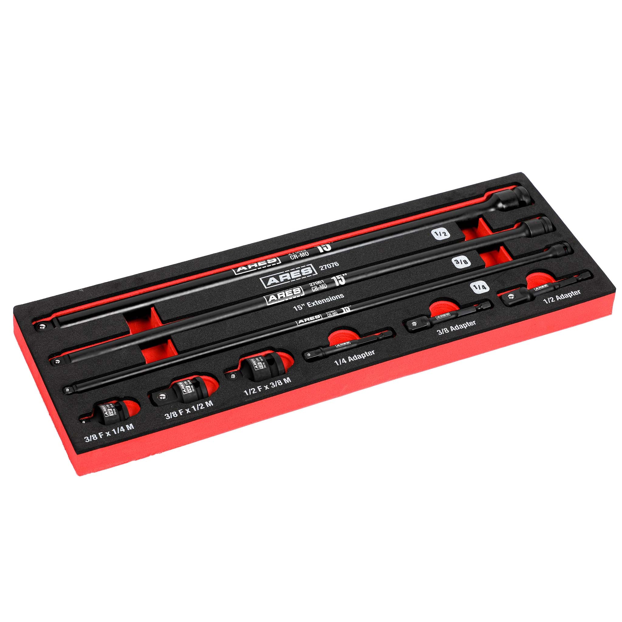 ARES 27076 - 9-Piece Multi-Drive Impact Socket Accessories Set - Image 7