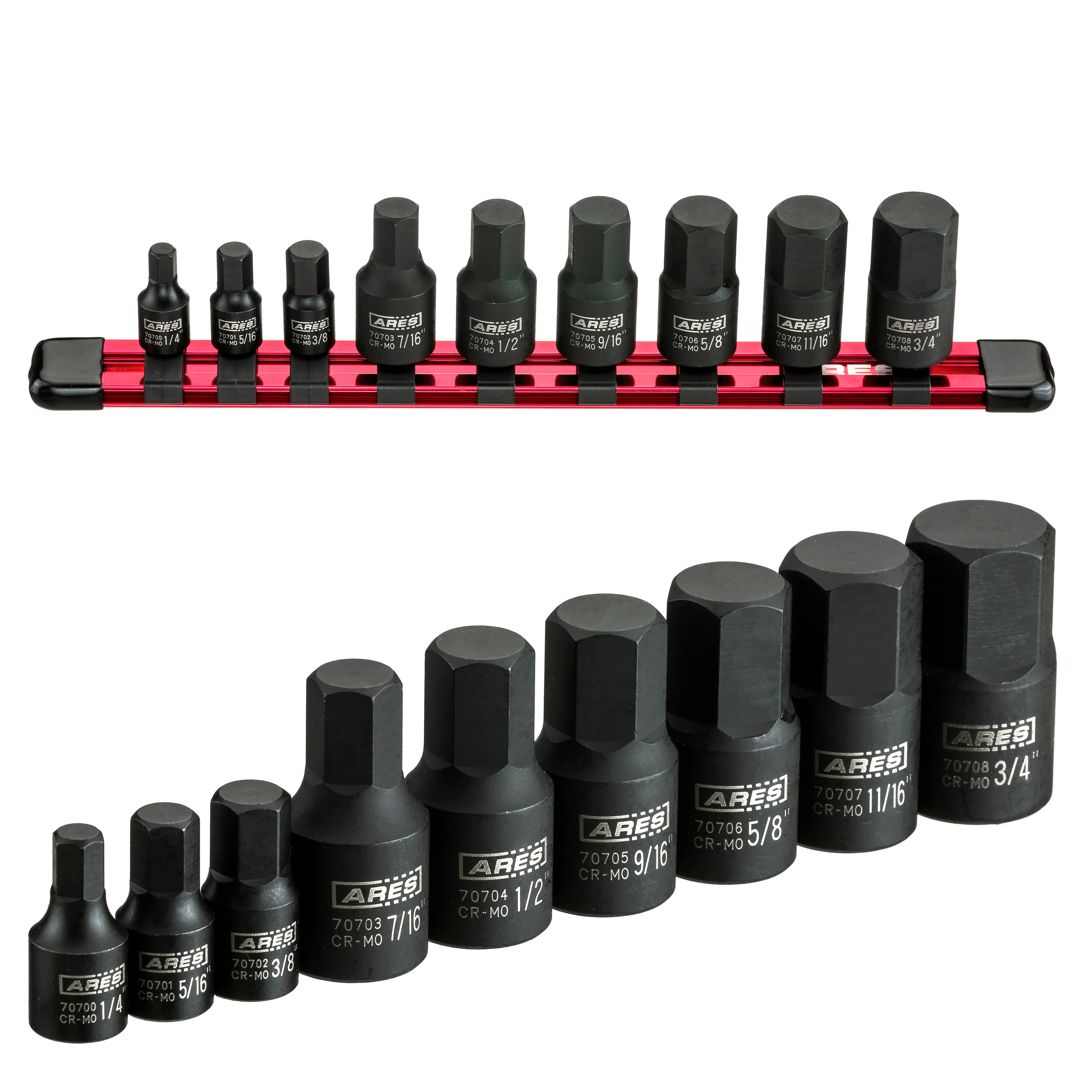 ARES 70496 - 9-Piece SAE Impact Hex Driver Set