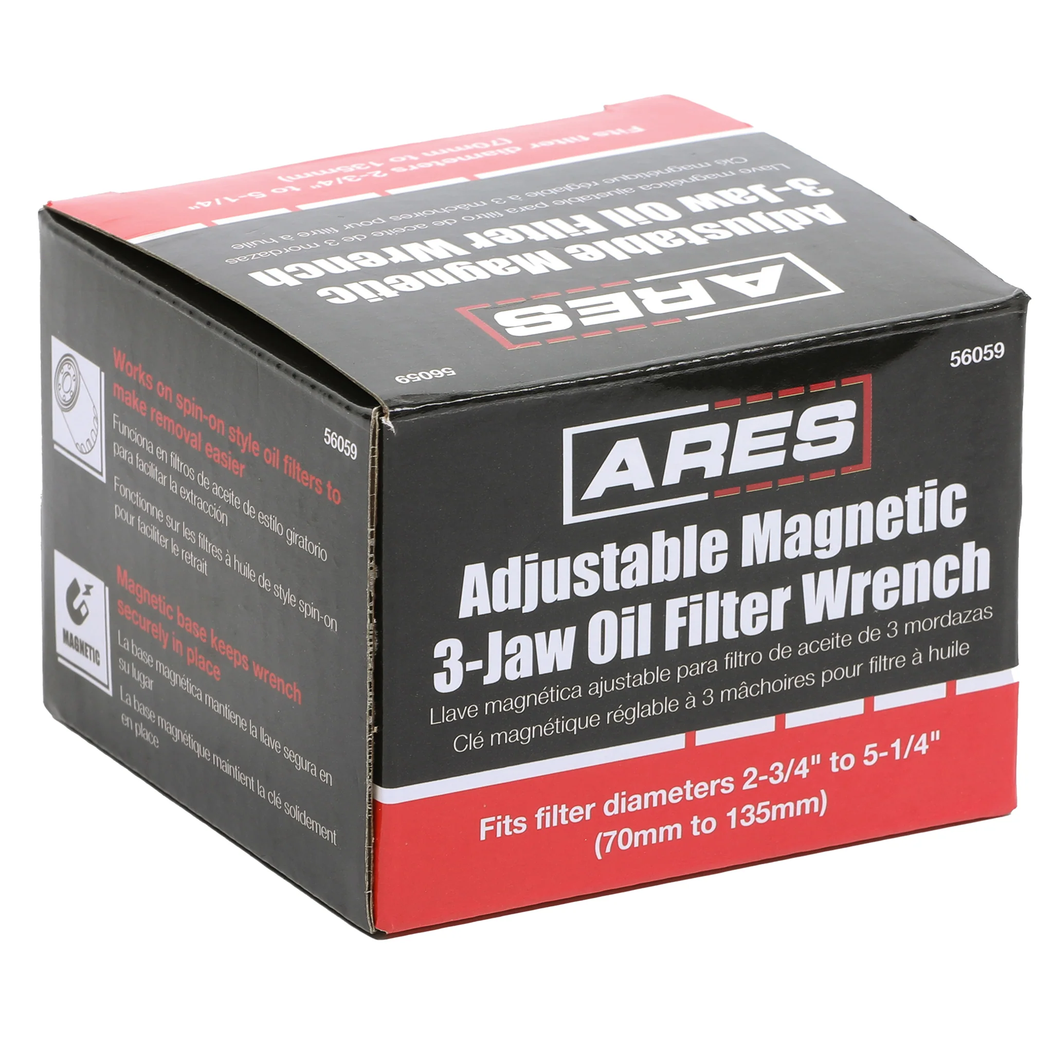 ARES 56059 - Adjustable Magnetic 3-Jaw Oil Filter Wrench - Image 6