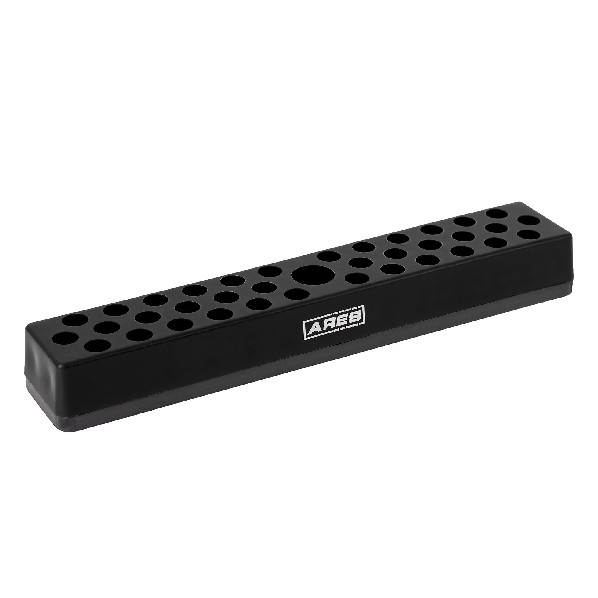 ARES 70080 - Black 37 Hole Hex Bit Organizer with Strong Magnetic Base