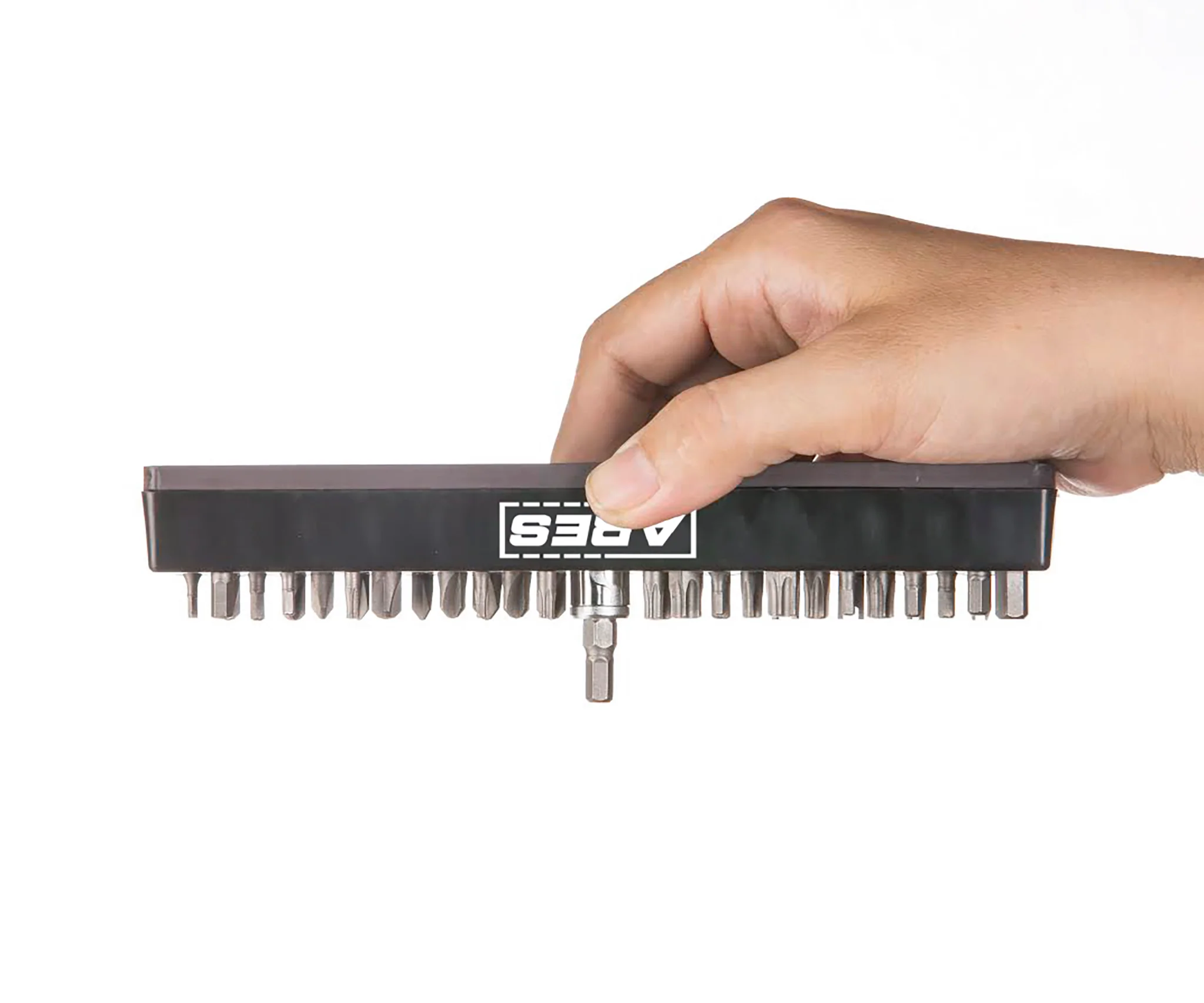ARES 70080 - Black 37 Hole Hex Bit Organizer with Strong Magnetic Base - Image 2