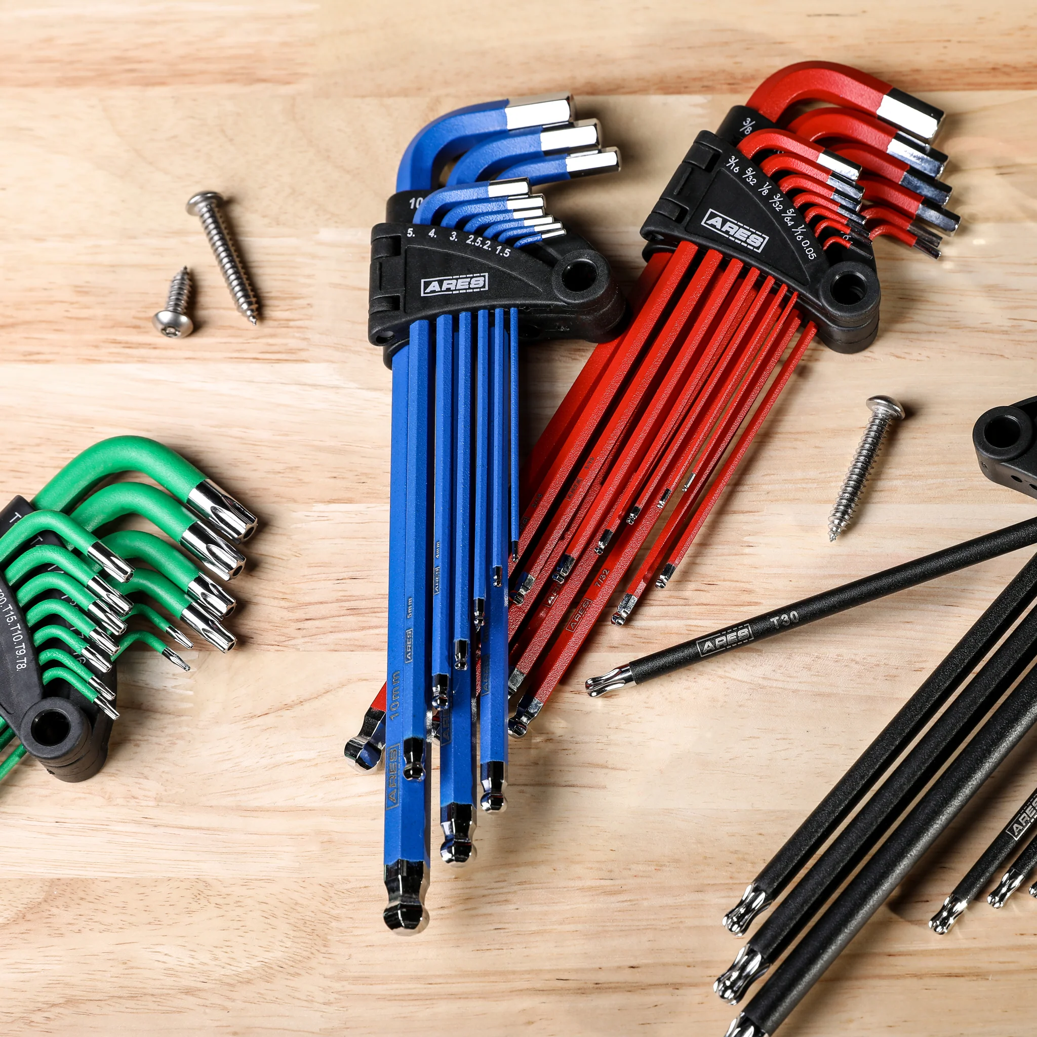 ARES 70164 - 13-Piece SAE Non-Slip Hex Key Set - Image 7