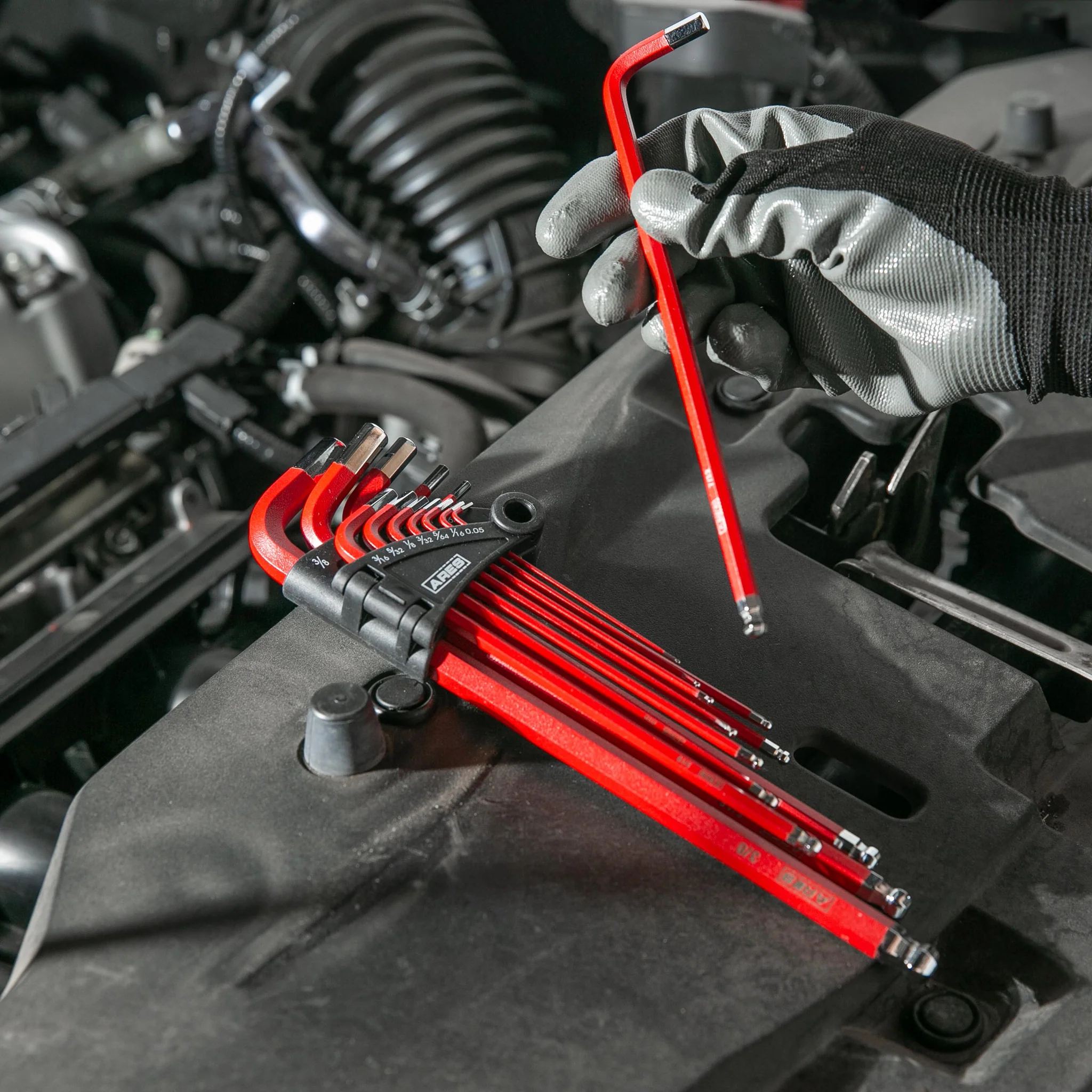 ARES 70164 - 13-Piece SAE Non-Slip Hex Key Set - Image 8