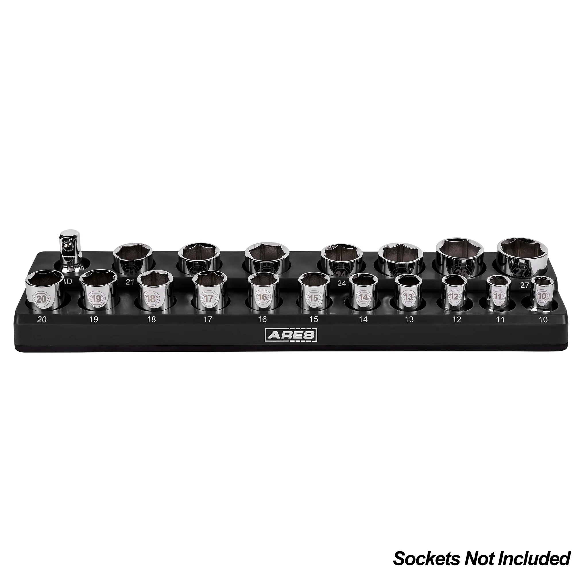 ARES 70237 - 19-Piece 1/2" Black Metric Magnetic Socket Holder - Image 4