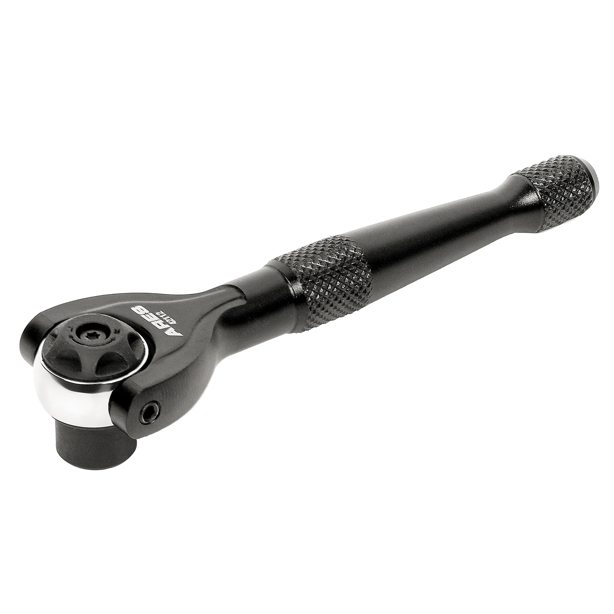 ARES 42112 - Black 1/4-Inch Drive 90-Tooth Mini Swivel Head Hex Bit Ratchet