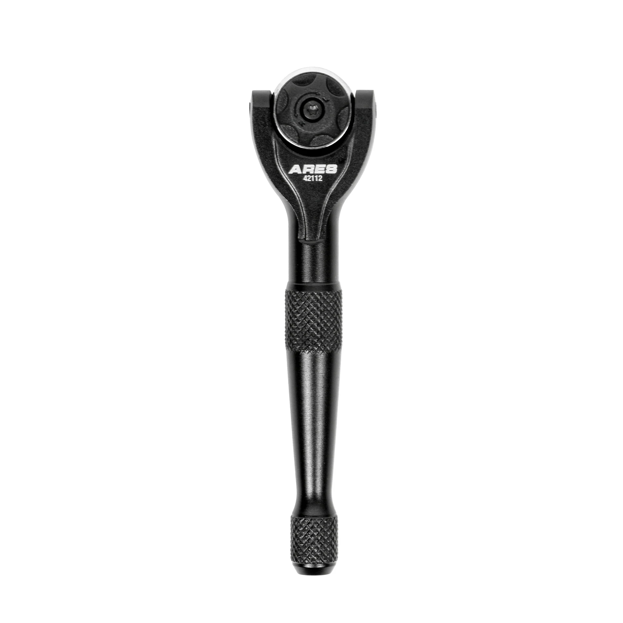 ARES 42112 - Black 1/4-Inch Drive 90-Tooth Mini Swivel Head Hex Bit Ratchet - Image 4