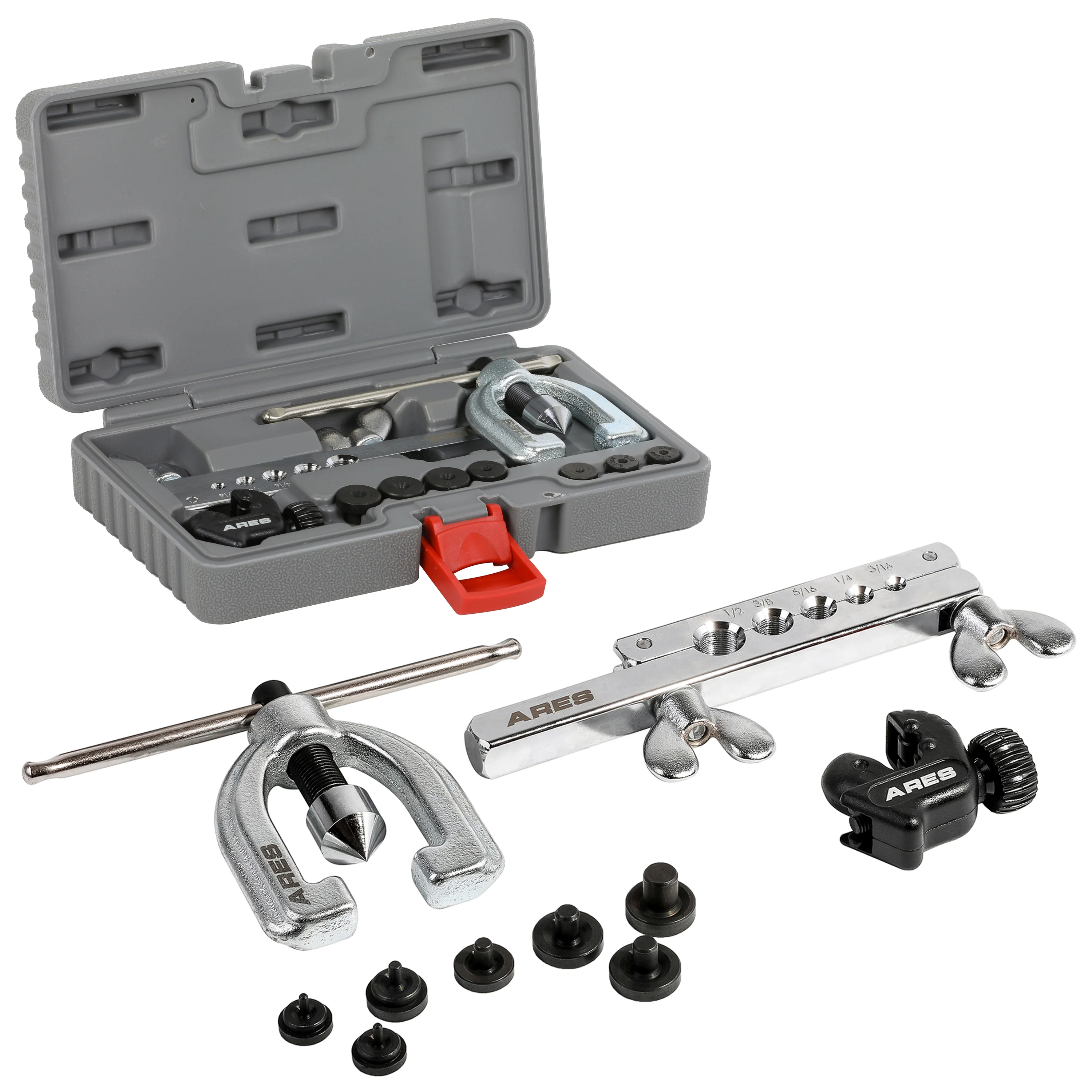 ARES 18019 - Double Flaring Tool Set with Extra Adapters - Image 7