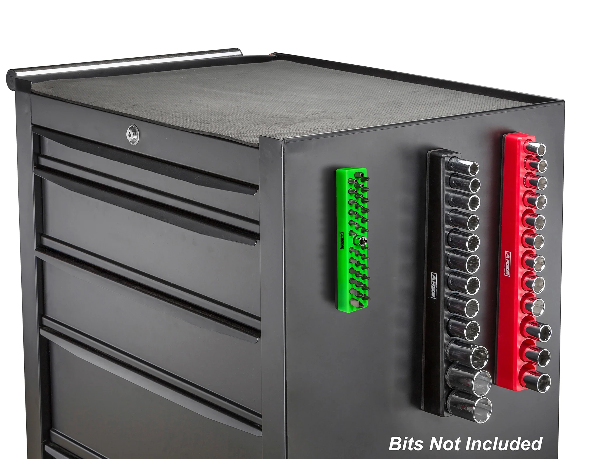ARES 60013 - Green 37 Hole Hex Bit Organizer with Strong Magnetic Base - Image 4