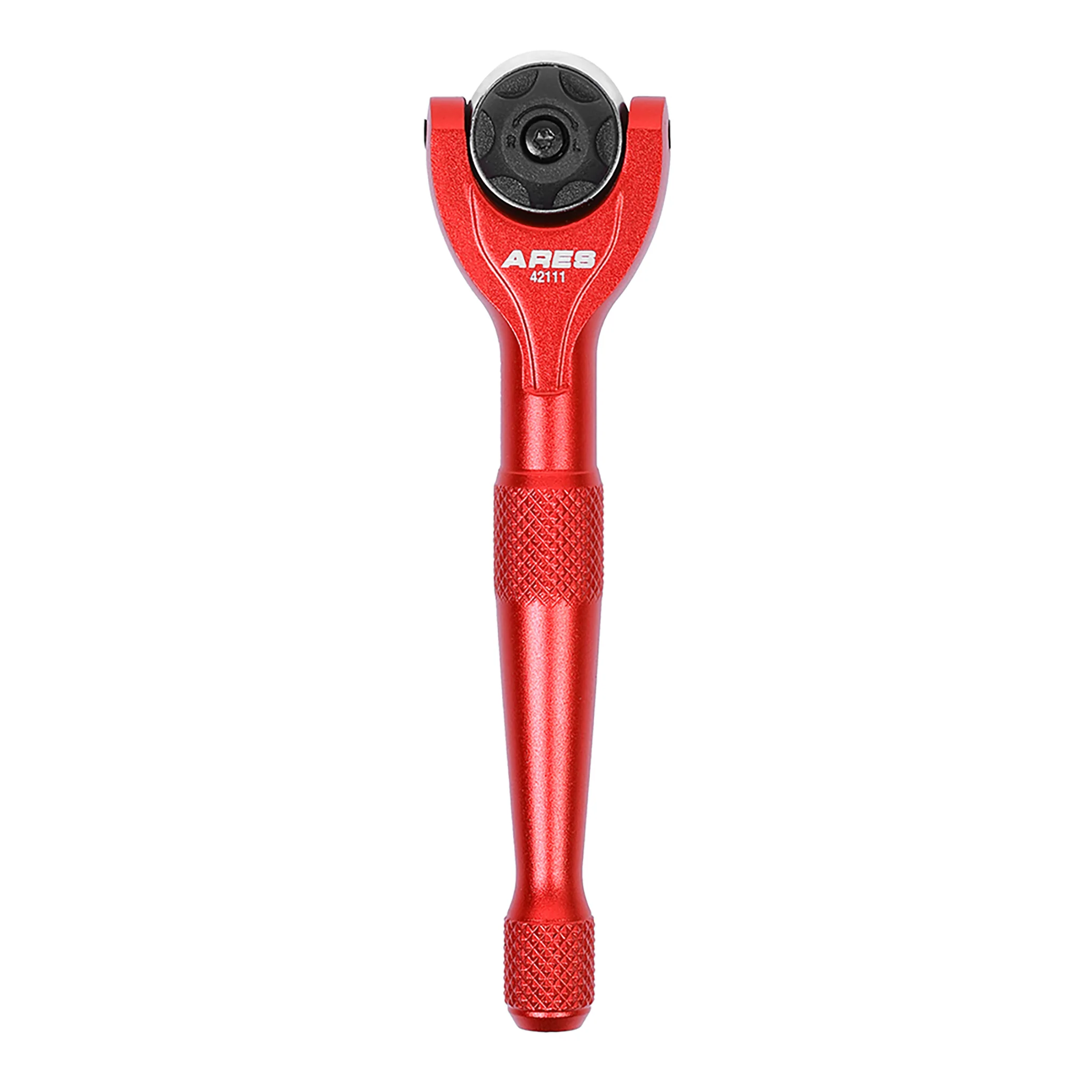 ARES 42111 - Red 1/4-Inch Drive 90-Tooth Mini Swivel Head Hex Bit Ratchet - Image 4