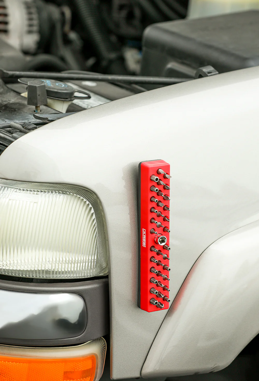 ARES 60011 - Red 37 Hole Hex Bit Organizer with Strong Magnetic Base - Image 3