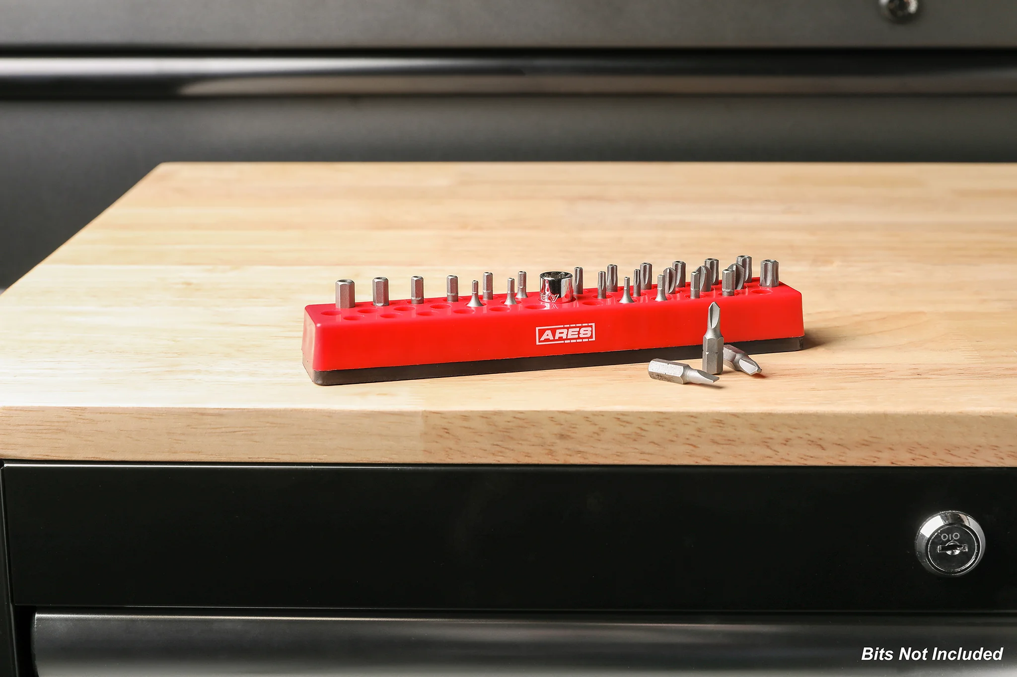 ARES 60011 - Red 37 Hole Hex Bit Organizer with Strong Magnetic Base - Image 4