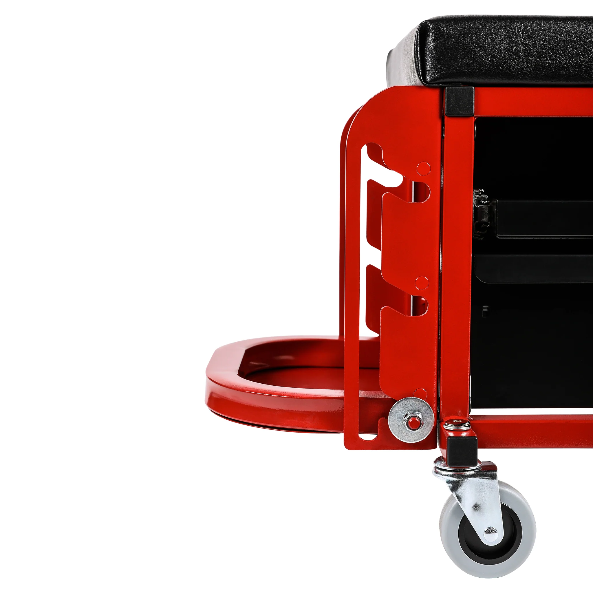 ARES 62042 - Red Heavy Duty Rolling Shop Stool - Image 5