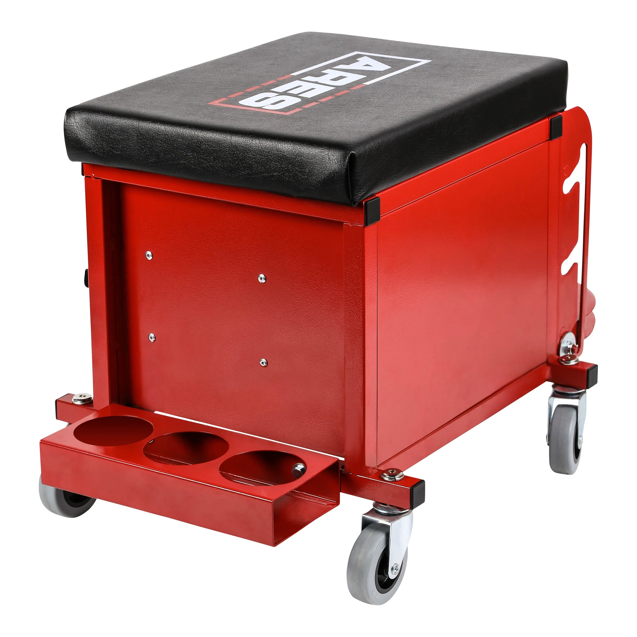ARES 62042 - Red Heavy Duty Rolling Shop Stool - Image 6