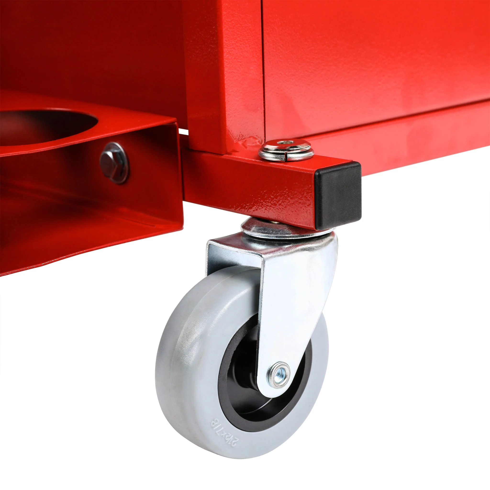 ARES 62042 - Red Heavy Duty Rolling Shop Stool - Image 7